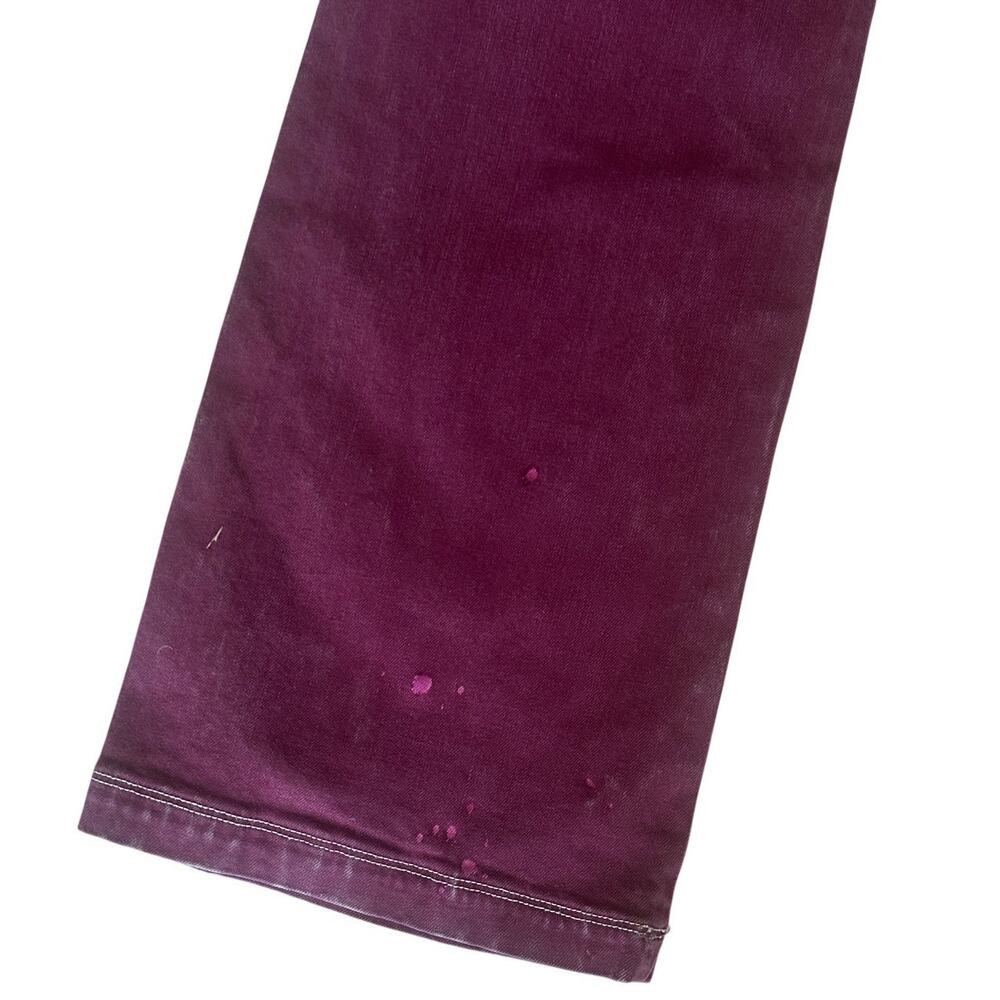 Joe's Jeans Burgundy Wide Leg SIZE 25 Denim High Waisted Long Fall Designer $248 - Picture 15 of 15